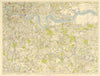 Geographia Greater London Plan - South East Sheet 79x104cm c1965 old map