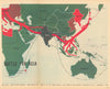 Battle for Asia. The Axis Threat to British India. WW2 Fortune magazine 1942 map