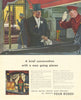 Four Roses whiskey. A brief conversation with a man going places. Advert 1942