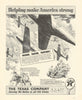 Texaco. Helping make America strong. Advertisement 1942 old vintage print
