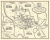 A plan of the City of Oxford Showing the Colleges by A.E. Taylor c1934 old map
