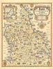 Esso pictorial plan. Northern England. Lake District. TAYLOR c1934 old map