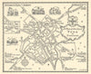 A plan of the City of York in Yorkshire by A.E. Taylor c1934 old vintage map