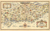 Esso pictorial plan of the roads to the South Coast by A.E. Taylor c1934 map