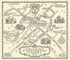 A plan of the City of Canterbury in the County of Kent by A.E. Taylor c1934 map