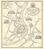 A plan of the City of Londonderry in Northern Ireland by A.E. Taylor c1934 map