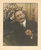 Léon Blum, Prime Minister of France 1937 old vintage print picture
