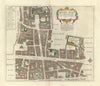 'Cheape Ward'. Guildhall Cheapside Poultry. City of London. STOW/STRYPE 1720 map