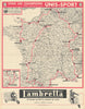 L'Itinéraire du Tour de France - Le Miroir des Sports. Cycling route map 1957