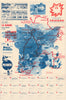 Tour de France - Miroir du Cyclisme. Cycling route poster map 89x59cm 1971