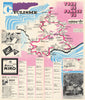 Tour de France - Miroir du Cyclisme. Cycling route poster map 58x49cm 1973