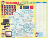 Tour de France - Miroir du Cyclisme. Cycling route poster map 58x45cm 1989