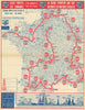 L'Itinéraire du Tour de France - Le Miroir des Sports. Cycling route map 1952