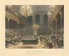 House of Commons. Aquatint by Pugin/Rowlandson/Ackermann 1808 old print