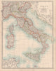 ITALY. Railways. Key battlefields & dates. JOHNSTON 1912 old antique map chart