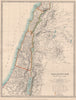 PALESTINE/ HOLY LAND. Turkish Vilayets. Israel Lebanon Jordan. JOHNSTON 1912 map