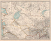 CENTRAL ASIA. Aral Sea Turkestan Khiva Bukhara Samarkand. JOHNSTON 1912 map