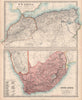 MAGHREB & UNION OF SOUTH AFRICA. Morocco Algeria & Tunisia. JOHNSTON 1912 map