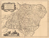 'Duo Vicecomitatus Aberdonia & Banfia'. Aberdeen Banff BLAEU 1654 copy 1912 map