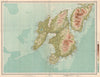 ISLAY/JURA WHISKY REGION Laphroaig Lagavulin Ardbeg distilleries. LARGE 1912 map