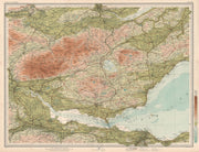 FIRTH OF FORTH & OCHIL HILLS. Stirling Alloa Perth Cupar Edinburgh 1912 map
