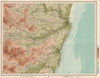 KINCARDINE/ABERDEENSHIRE COAST. Stonehaven Alford Bervie Dee. LARGE 1912 map