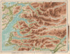 SCOTTISH HIGHLANDS. Invernessshire Fort William Sound of Sleat. LARGE 1912 map
