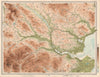 SUTHERLAND Ross & Cromartyshire Dornoch Firth Loch Shin Tain. LARGE 1912 map
