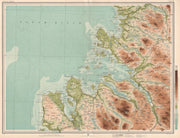 LOCH BROOM. Ullapool Ross-shire & Cromartyshire Challich Hills. LARGE 1912 map