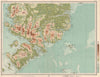 SOUTH HARRIS LEWIS Western Isles Outer Hebrides. Scotland. LARGE 1912 old map