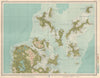 ORKNEY ISLANDS NORTH Kirkwall Westray Sanday Stronsay Rousay Shapinsay 1912 map