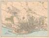 Large antique DUNDEE town/city plan. 45 x 55 cm. LARGE 1912 old map