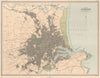 Large antique ABERDEEN town/city plan. 45 x 55 cm. LARGE 1912 old map