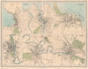 SCOTTISH TOWNS Oban Inverness St. Andrews Perth Stirling Peebles. LARGE 1912 map