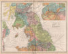 ENGLAND & WALES NORTH. Railways companies canals coach roads. LARGE 1903 map