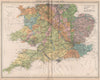 ENGLAND & WALES SOUTH. Railways companies canals coach roads. LARGE 1903 map