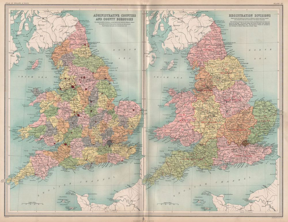 UK. Isle of Ely. Lincolnshire Parts. Kesteven Holland Lindsey. LARGE 1903 map