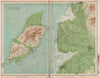 LANCASHIRE COAST/ISLE OF MAN. Preston Blackpool Lytham Lancaster. LARGE 1903 map