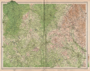 WELSH MARCHES. Crewe Stoke-on-Trent Stafford Wrexham Shrops Cheshire 1903 map