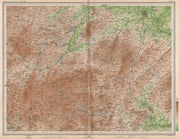 SHROPSHIRE HILLS. Montgomery Shrewsbury Ludlow Clun Welshpool Wales 1903 map