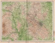 W MIDLANDS/SEVERN VALLEY. Birmingham Shropshire Hills Wolverhampton 1903 map