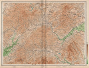 BRECKNOCKSHIRE. Brecon Beacons Hay-on-Wye Usk Llandovery Black Mtns 1903 map