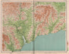 SOUTH DEVON. Exeter Honiton Tiverton Blackdown Hills Lyme Regis. LARGE 1903 map