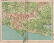 DORSET. Weymouth Portland Dorchester Poole Yeovil Blandford. LARGE 1903 map