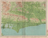 WEST SUSSEX. Portsmouth Chichester South Downs Hove Worthing Bognor 1903 map