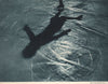 ICE FIGURE SKATING. Shadow of a figure skater, Davos 1935 old vintage print