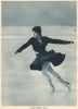 ICE FIGURE SKATING. Hertha Dexler 1935 old vintage print picture