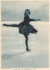 ICE FIGURE SKATING. A graceful skater, Davos - Der graziöse Bogen 1935 print
