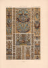 RACINET ORNEMENT POLYCHROME 79 17th century Baroque arts patterns motifs c1885