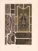 RACINET ORNEMENT POLYCHROME 84 17th/18th century Baroque art pattern motif c1885